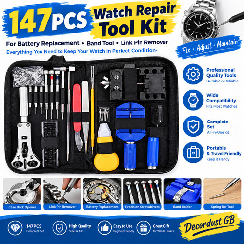 147pcs watch repair tool kit - 147pcs,