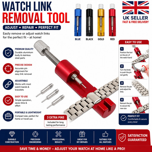 Watch link removal tool kit - watch, tool,